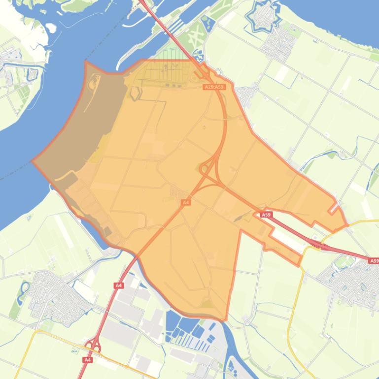 Kaart van de woonplaats Heijningen.