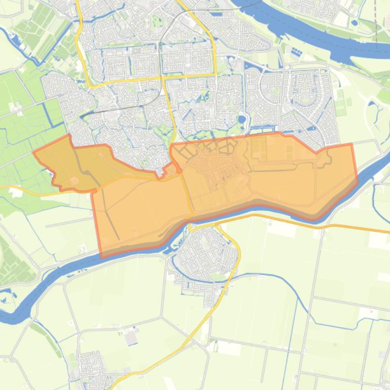 Kaart van de woonplaats Hekelingen.