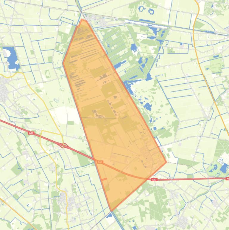 Kaart van de woonplaats Helenaveen.