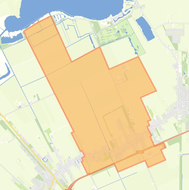 Kaart van de woonplaats Hellum.