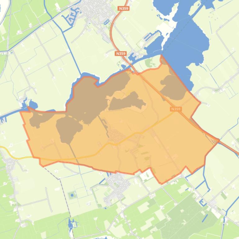 Kaart van de woonplaats Hemelum.