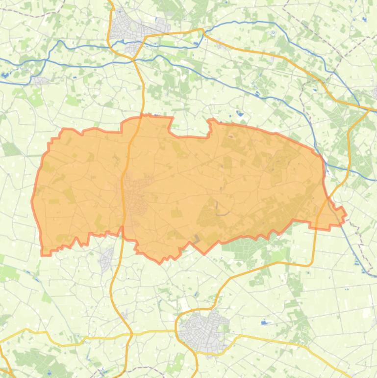 Kaart van de woonplaats Hengelo.