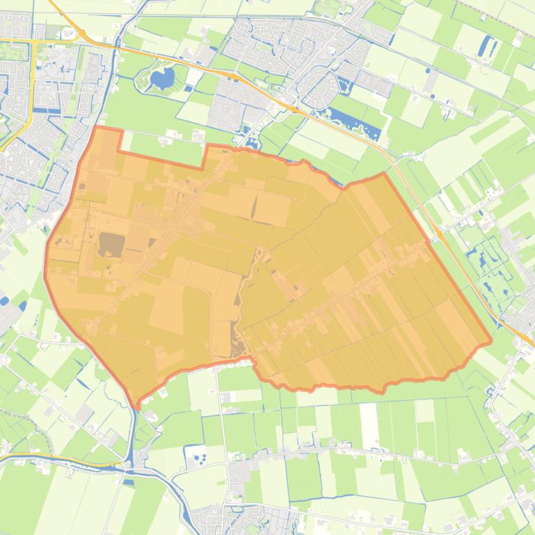 Kaart van de woonplaats Hensbroek.