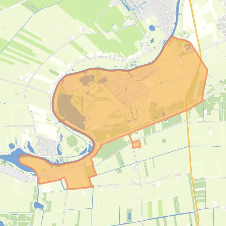 Kaart van de woonplaats Heukelum.