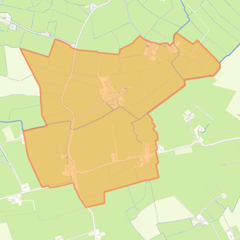 Kaart van de woonplaats Hidaard.