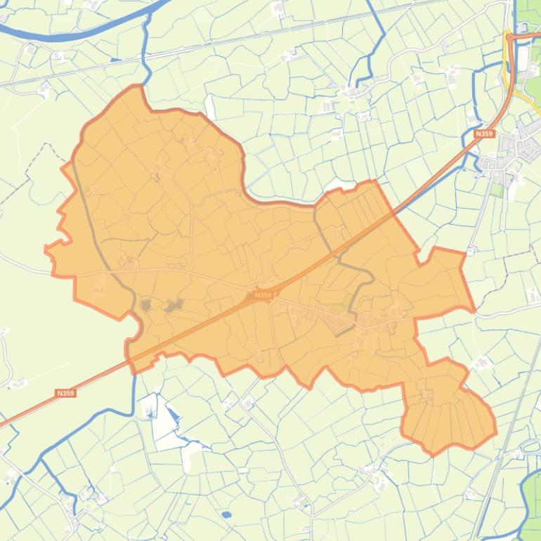 Kaart van de woonplaats Hilaard.