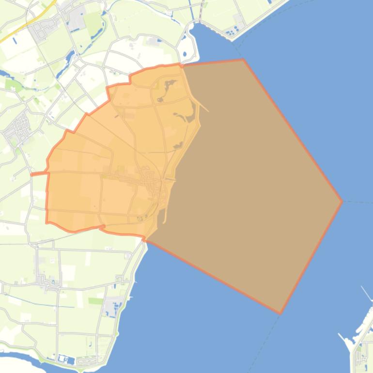 Kaart van de woonplaats Hoedekenskerke.