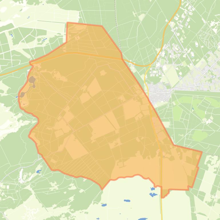 Kaart van de woonplaats Hoenderloo.