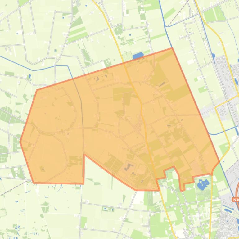 Kaart van de woonplaats Hoge Hexel.