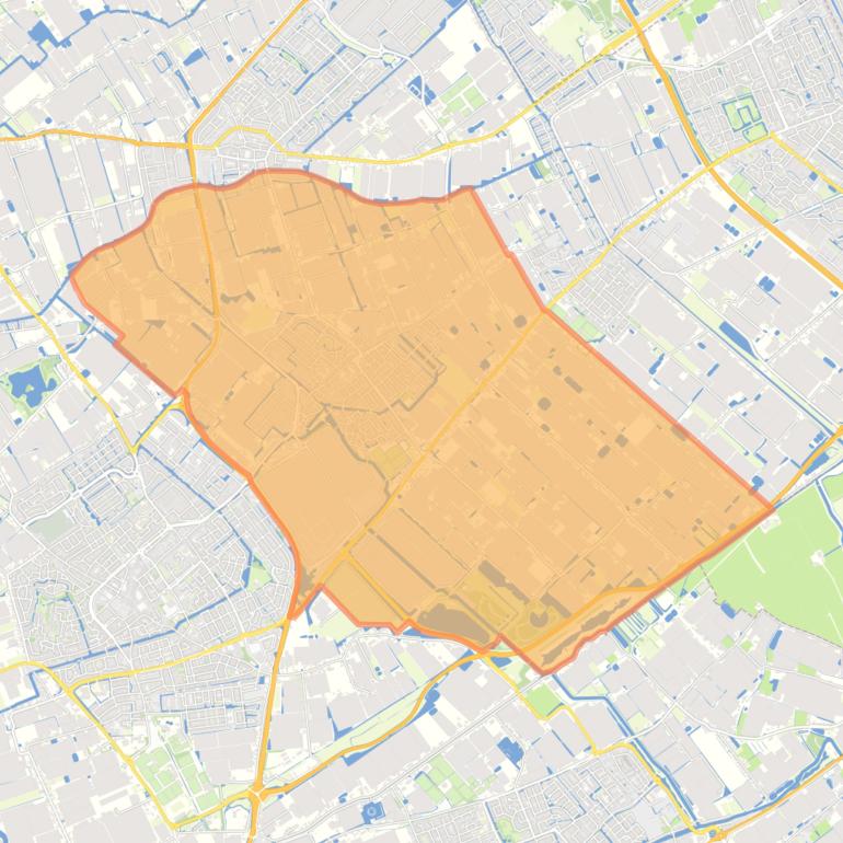 Kaart van de woonplaats Honselersdijk.