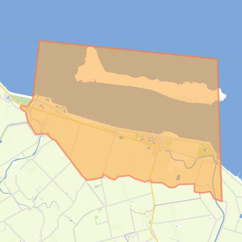 Kaart van de woonplaats Hoofdplaat.