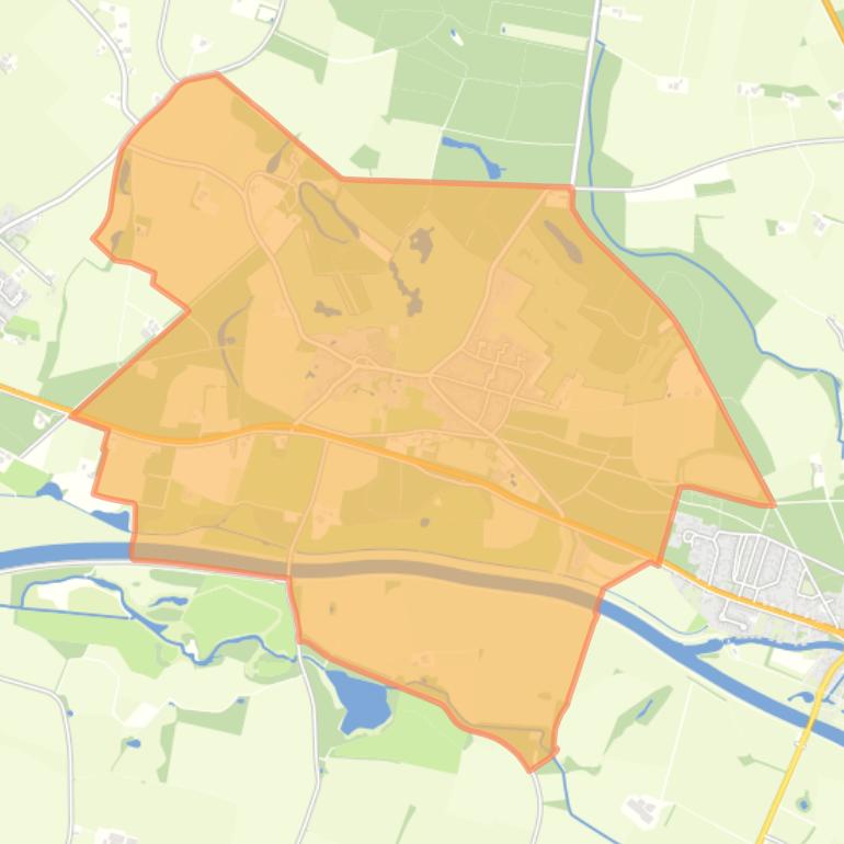 Kaart van de woonplaats Hoog-Keppel.