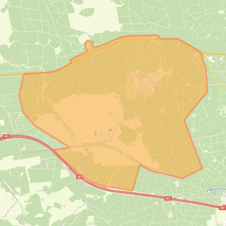 Kaart van de woonplaats Hoog Soeren.