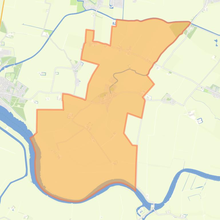 Kaart van de woonplaats Houwerzijl.