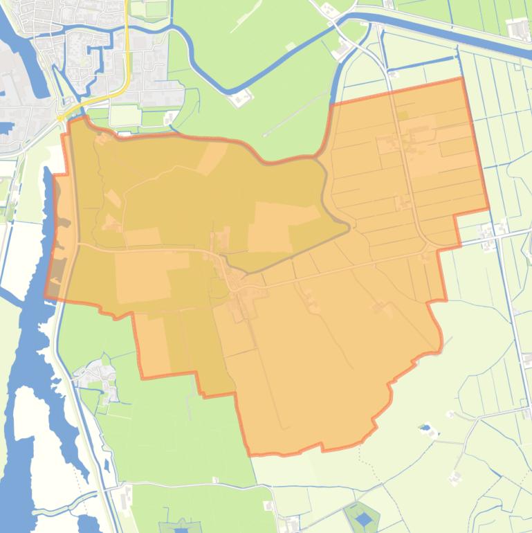 Kaart van de woonplaats Idsegahuizum.