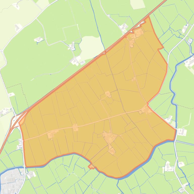 Kaart van de woonplaats Iens.