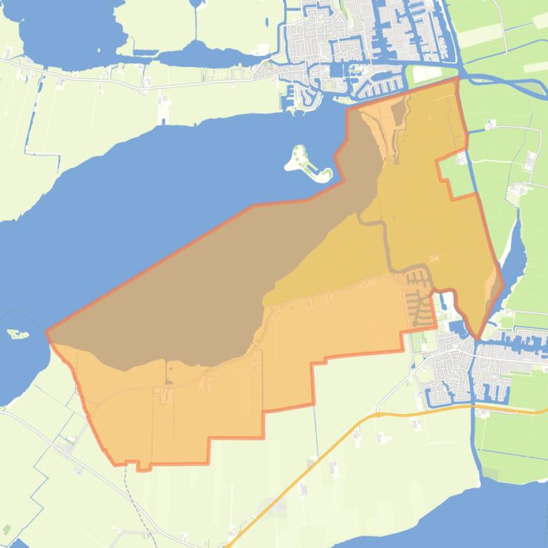 Kaart van de woonplaats Indijk.