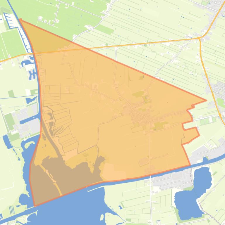 Kaart van de woonplaats Jistrum.