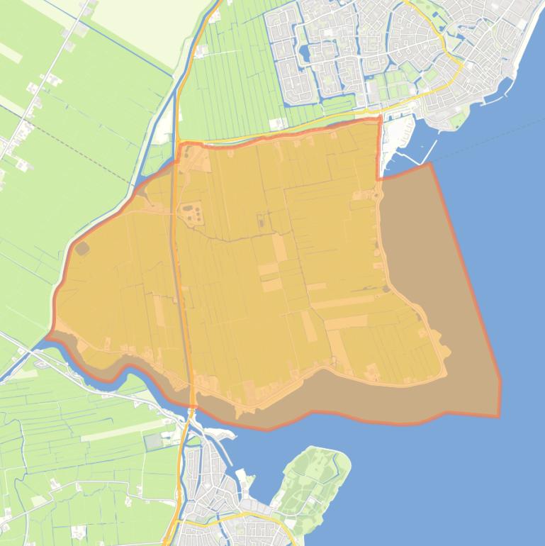 Kaart van de woonplaats Katwoude.