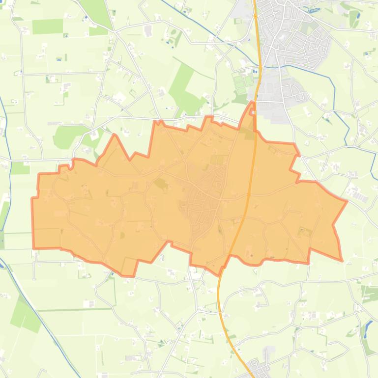 Kaart van de woonplaats Keijenborg.