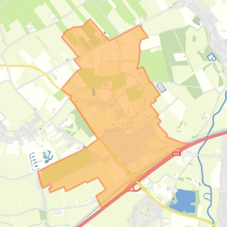 Kaart van de woonplaats Kerk-Avezaath.