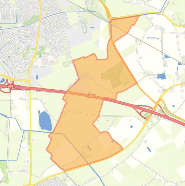 Kaart van de woonplaats Kloetinge.