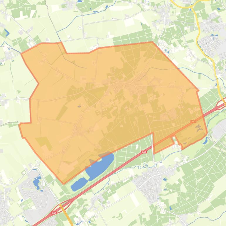 Kaart van de woonplaats Knegsel.