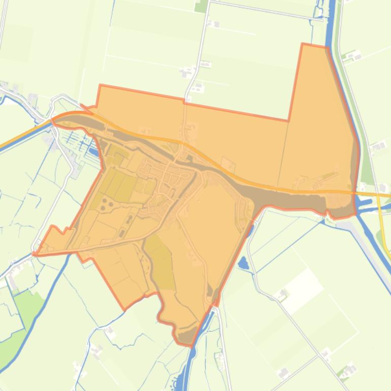 Kaart van de woonplaats Kolhorn.