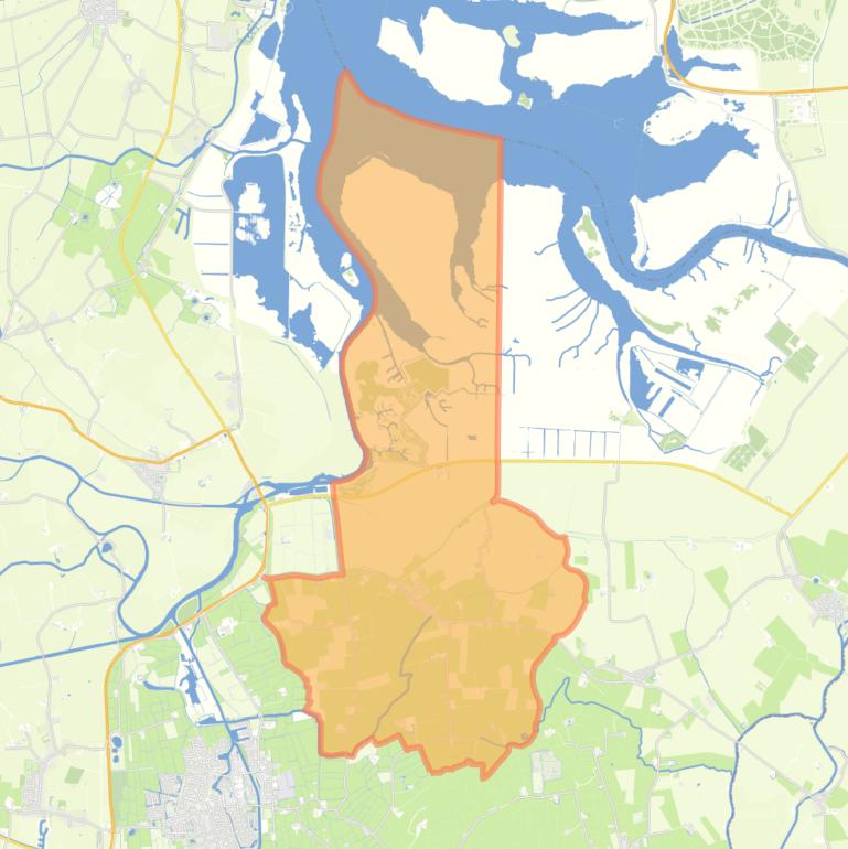 Kaart van de woonplaats Kollumerpomp.