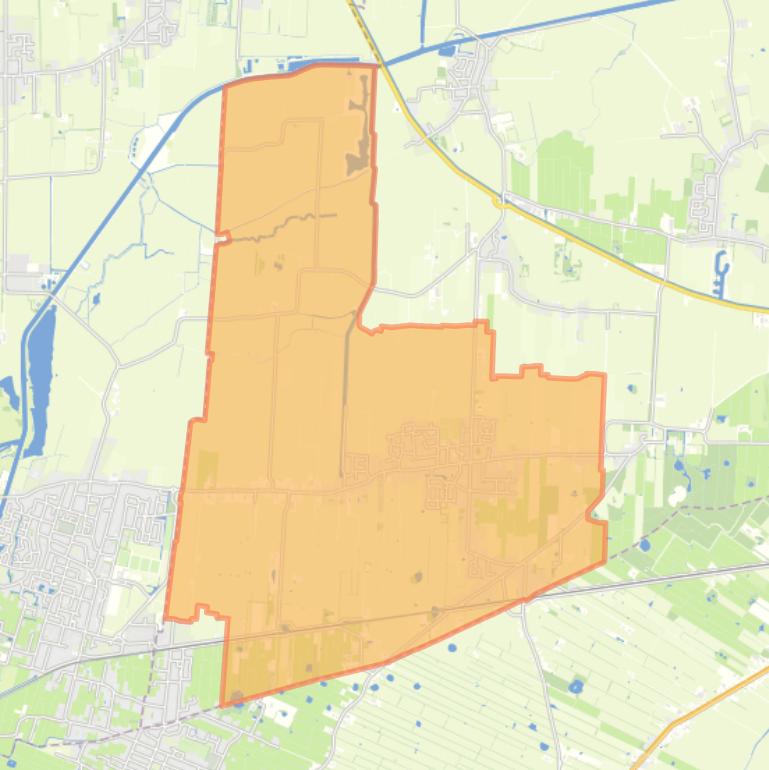 Kaart van de woonplaats Kollumersweach.