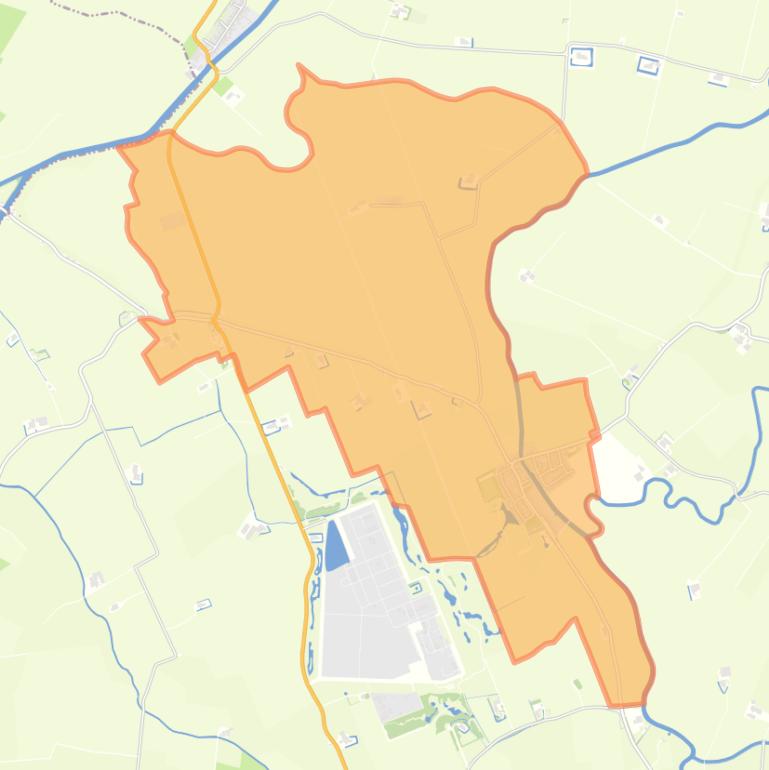 Kaart van de woonplaats Kommerzijl.