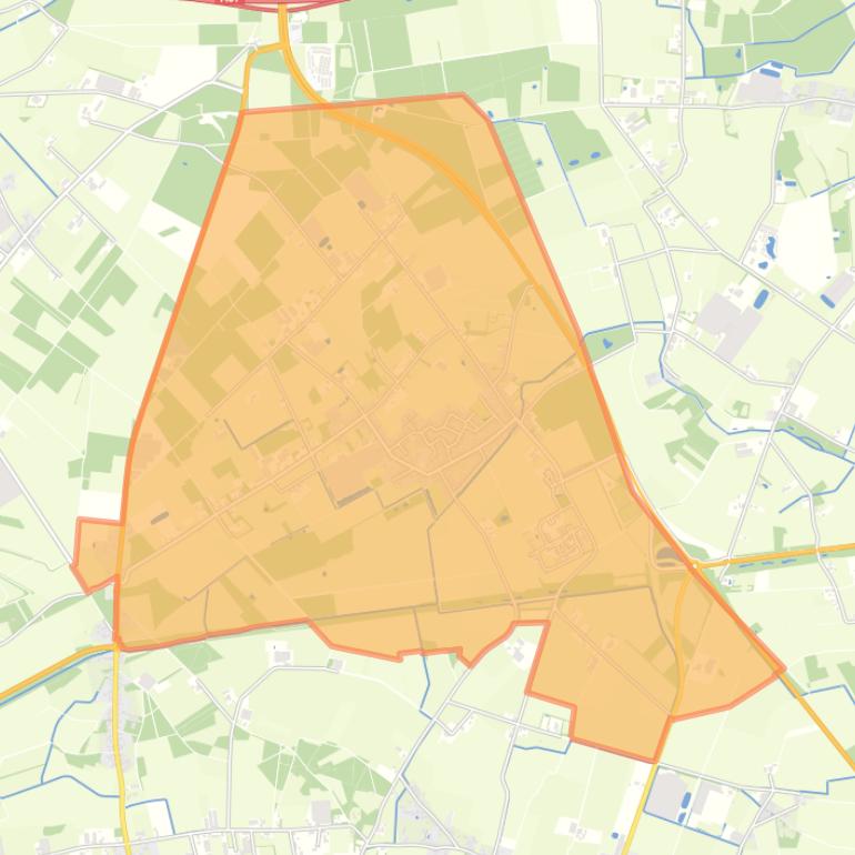 Kaart van de woonplaats Koningslust.