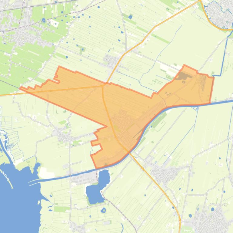 Kaart van de woonplaats Kootstertille.