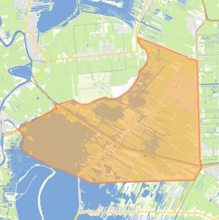 Kaart van de woonplaats Kortenhoef.