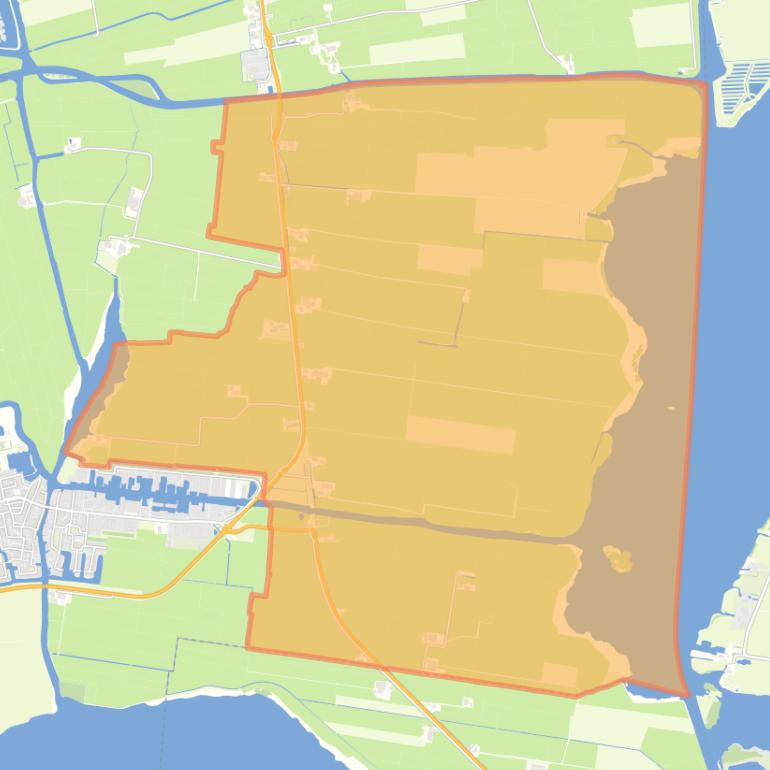 Kaart van de woonplaats Koufurderrige.