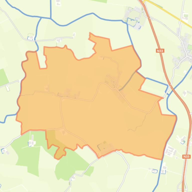 Kaart van de woonplaats Krewerd.