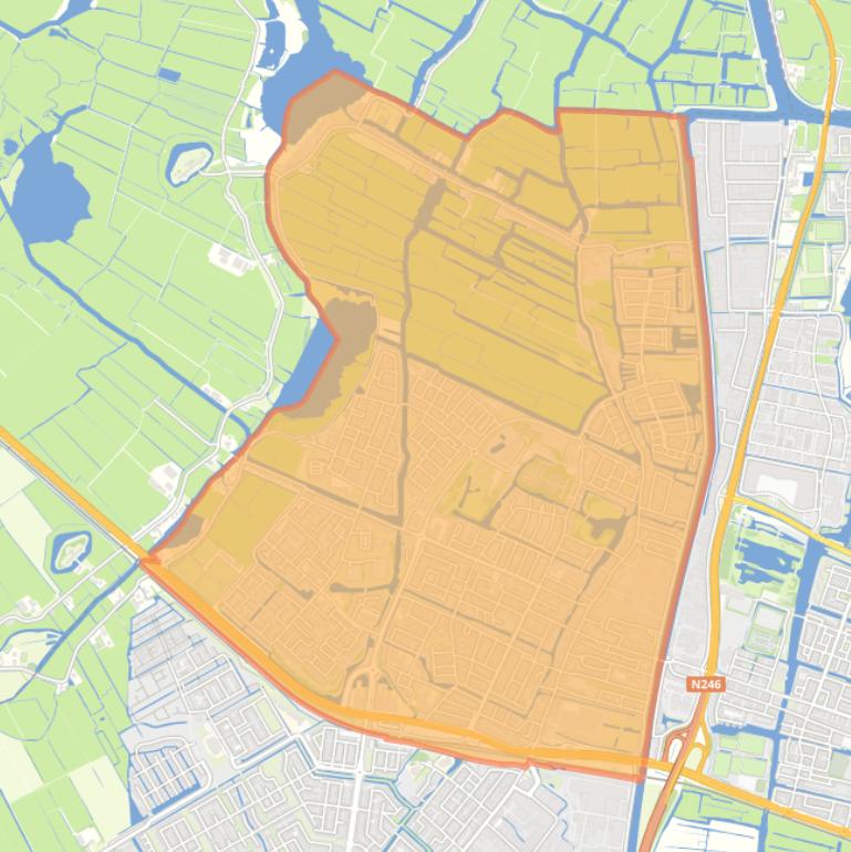 Kaart van de woonplaats Krommenie.