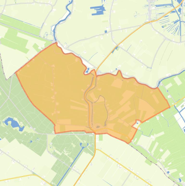 Kaart van de woonplaats Kuinre.