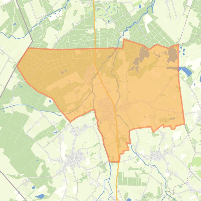 Kaart van de woonplaats Lage Mierde.