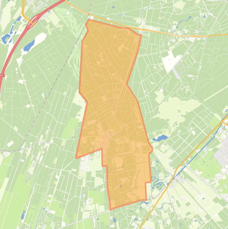 Kaart van de woonplaats Lage Vuursche.