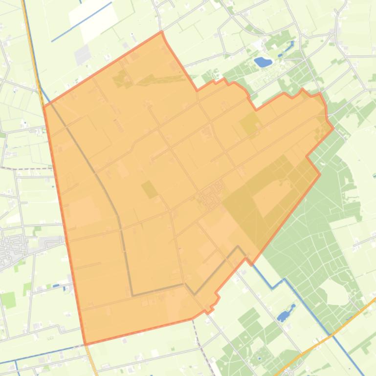 Kaart van de woonplaats Landhorst.