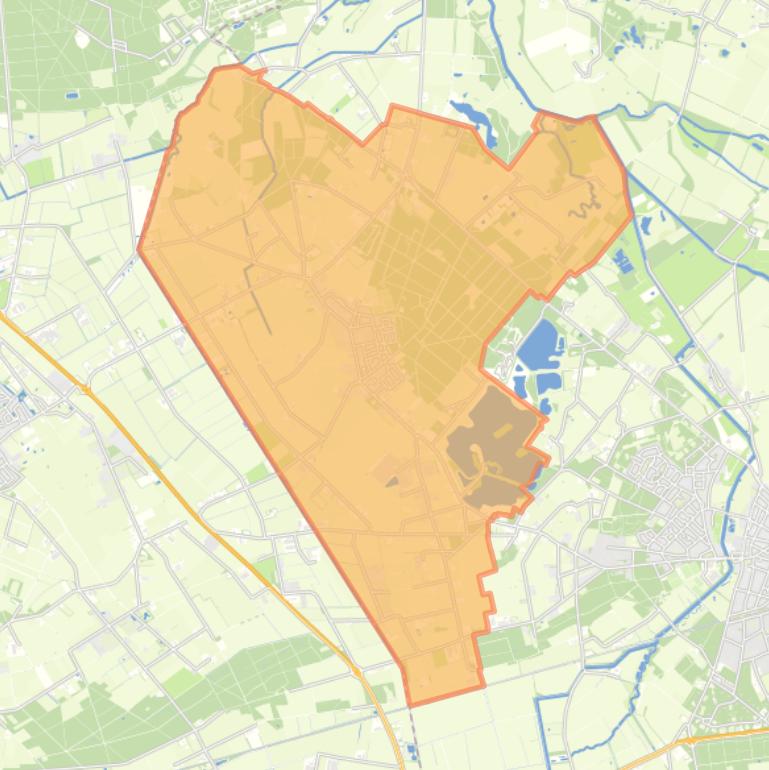 Kaart van de woonplaats Langenboom.