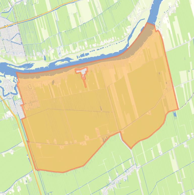 Kaart van de woonplaats Langerak.