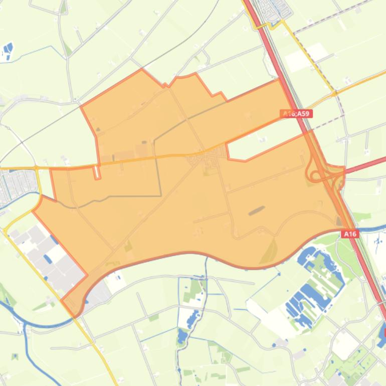 Kaart van de woonplaats Langeweg.