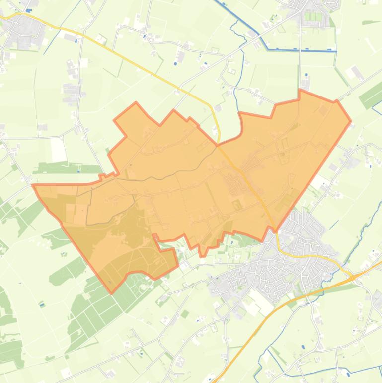 Kaart van de woonplaats Ledeacker.