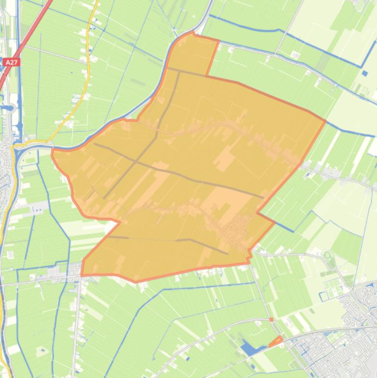 Kaart van de woonplaats Leerbroek.