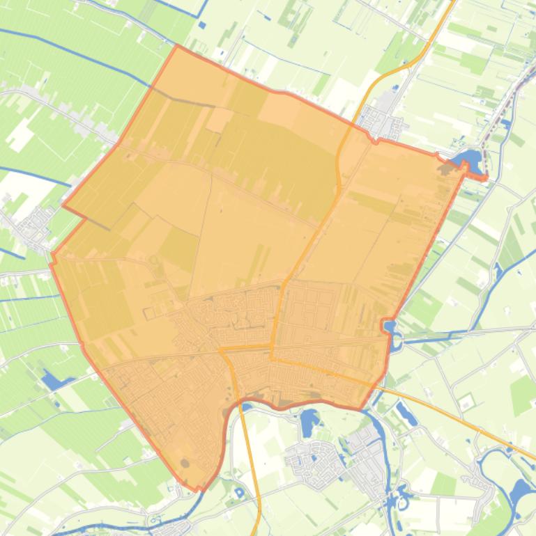 Kaart van de woonplaats Leerdam.