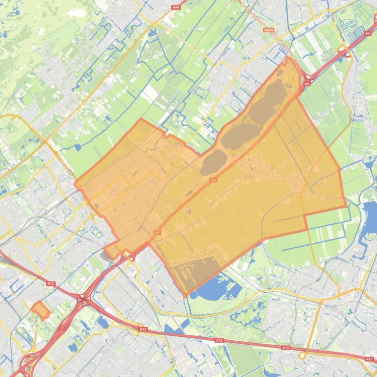 Kaart van de woonplaats Leidschendam.