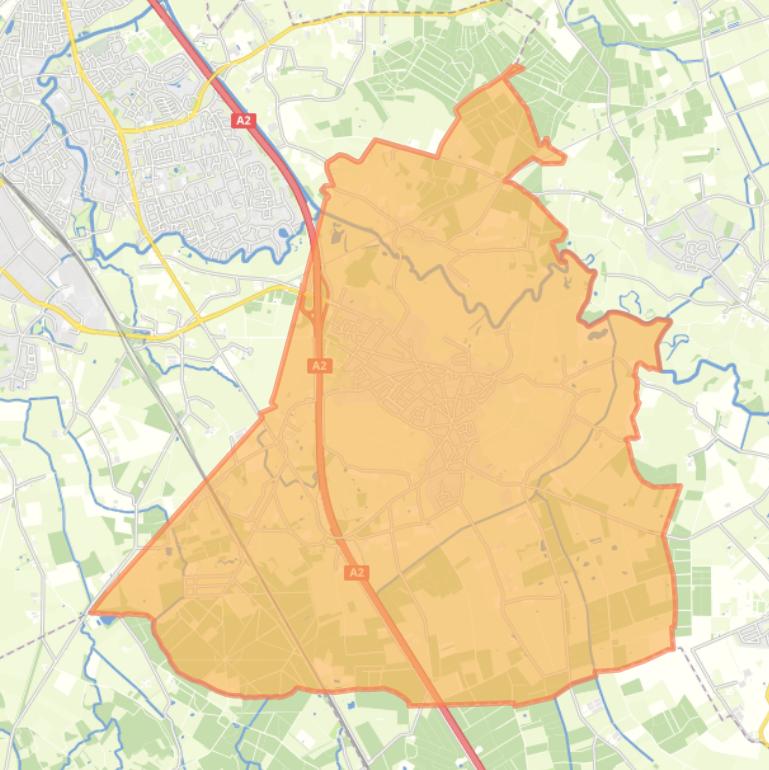 Kaart van de woonplaats Liempde.