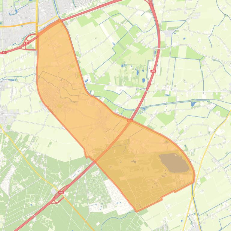 Kaart van de woonplaats Lieren.